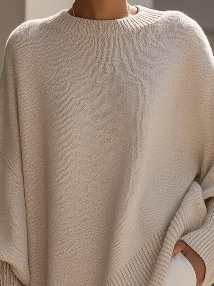 Fabienne | Pull oversize à ourlet asymétrique