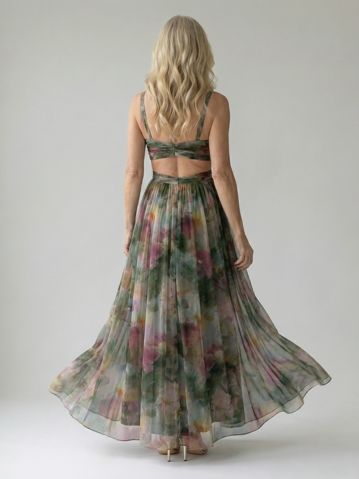 Élisa | Robe portefeuille longue