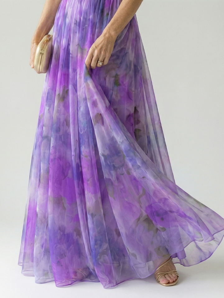 Élisa | Robe portefeuille longue