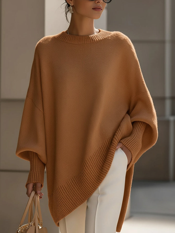 Fabienne | Pull oversize à ourlet asymétrique