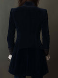 Julie | Veste longue en velours brodé