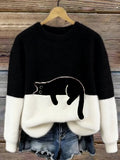Nadine | Pull oversize à imprimé chats