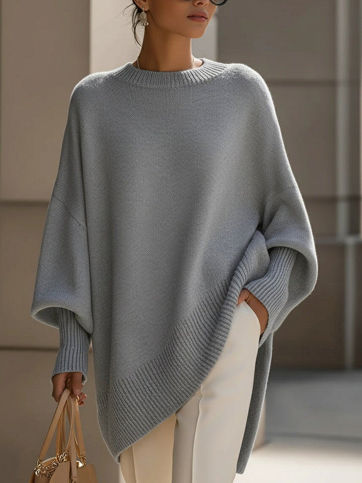 Fabienne | Pull oversize à ourlet asymétrique