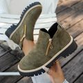 Karine | Bottines à double zip doré