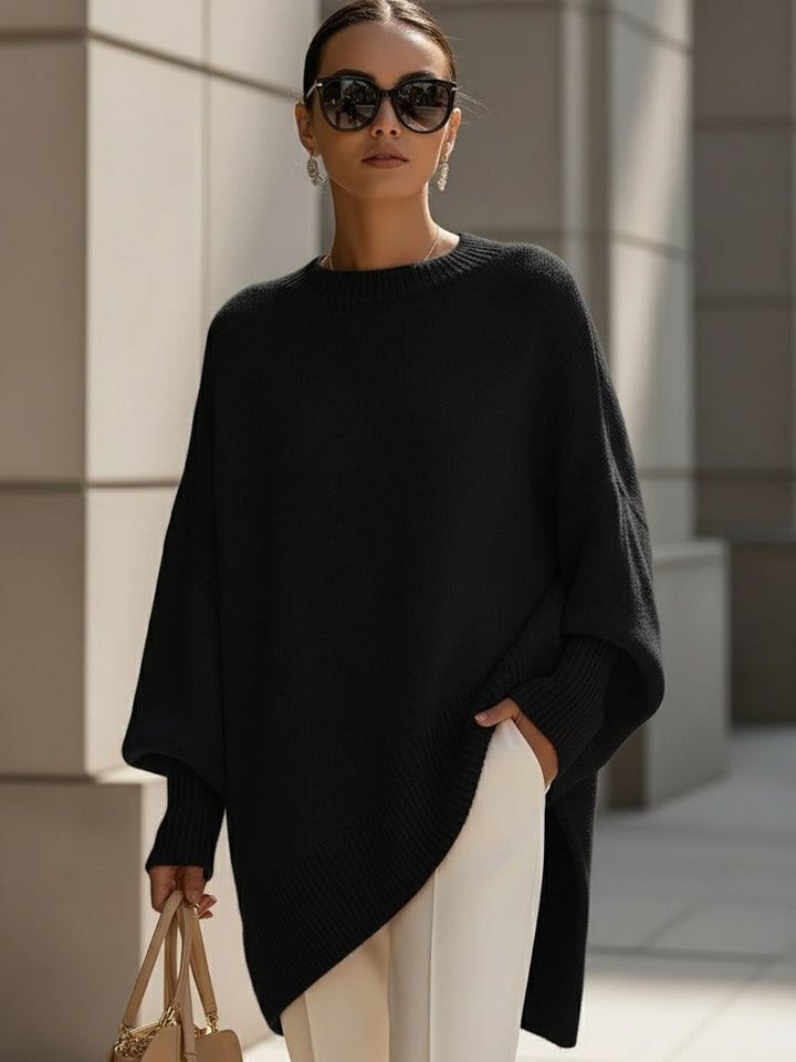 Fabienne | Pull oversize à ourlet asymétrique