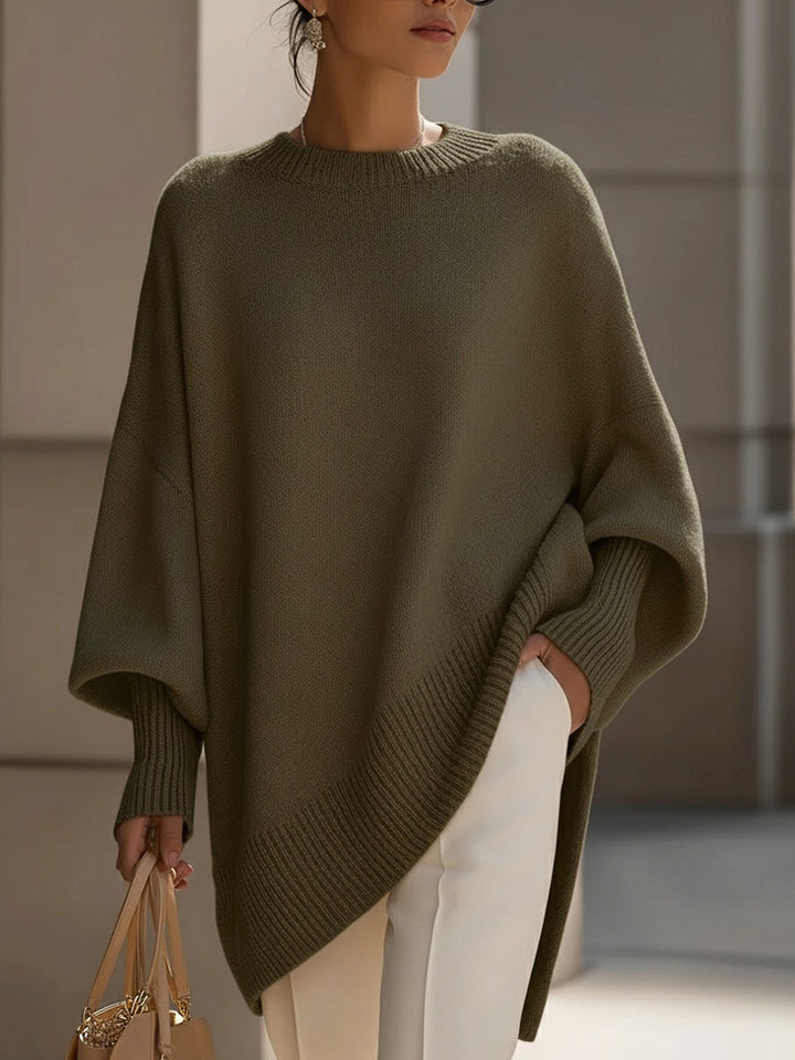 Fabienne | Pull oversize à ourlet asymétrique