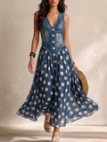 Roxane | Robe en jean à pois