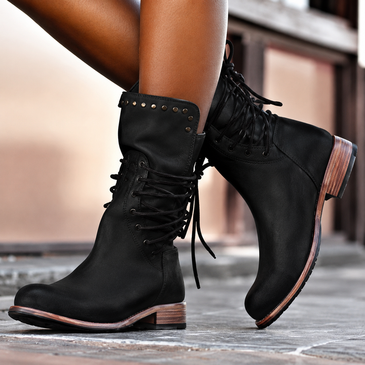Nathalie | Bottines biker doublées polaire