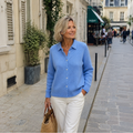 Sylvie | Pull en maille à col boutonné