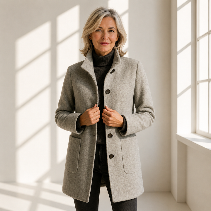 Sabine | Manteau midi en laine