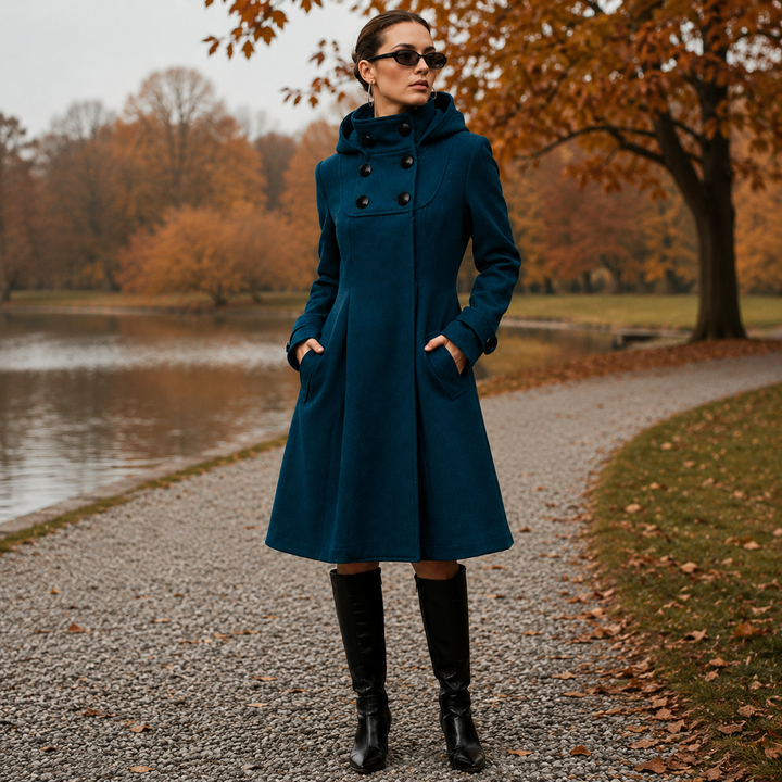 Adrienne | Manteau mi-long à capuche