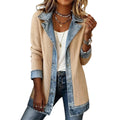 Stéphanie | Cardigan à détails en jean
