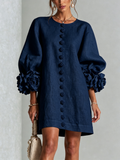 Claire | Robe courte à manches bouffantes