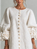 Claire | Robe courte à manches bouffantes