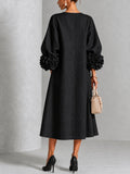 Robe Élodie noire - détail