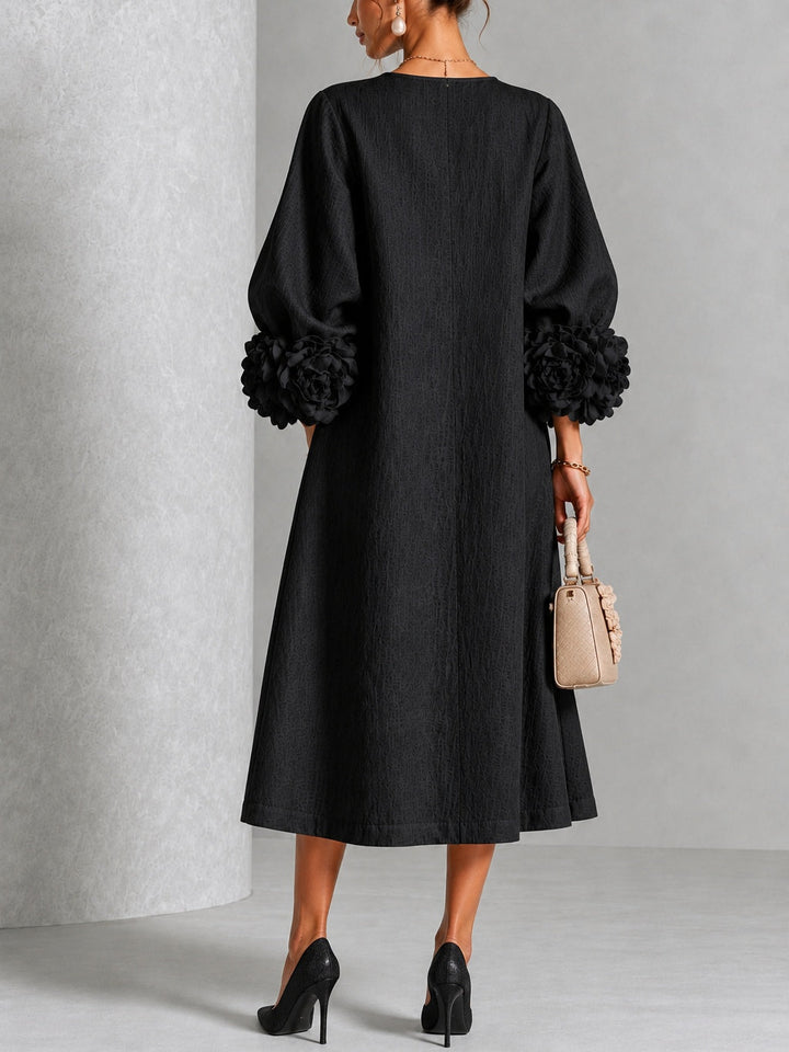 Robe Élodie noire - détail