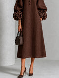 Robe Élodie marron chocolat - portée