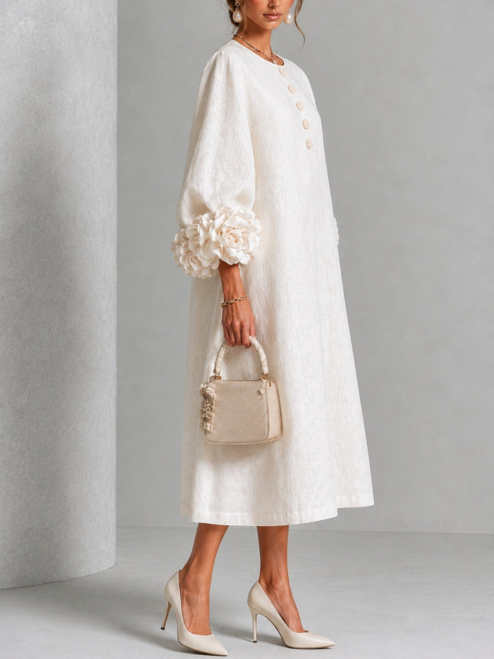 Robe Élodie blanche - détail