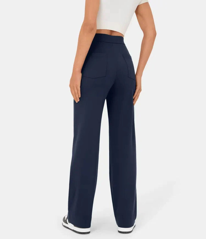 Caroline | Pantalon taille haute jambe droite