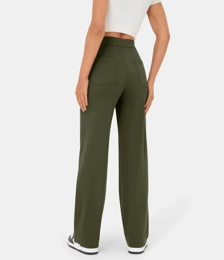Caroline | Pantalon taille haute jambe droite