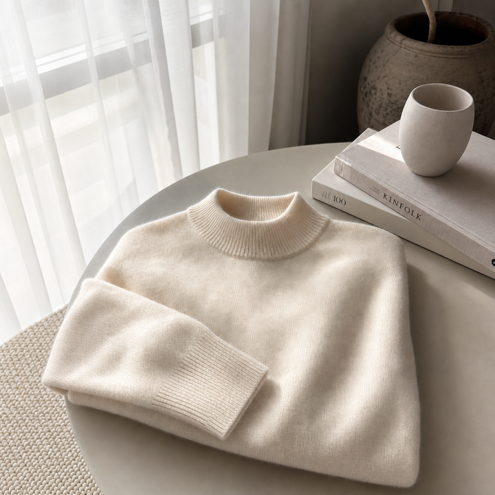 Patricia | Pull en cachemire à col cheminée