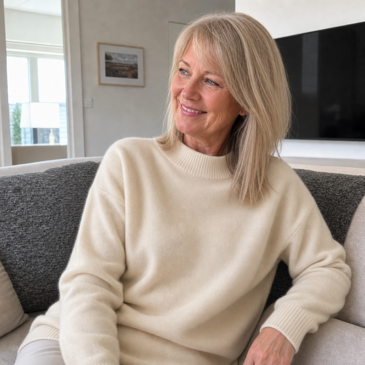 Patricia | Pull en cachemire à col cheminée
