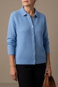 Sylvie | Pull en maille à col boutonné