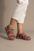 Audrey | Baskets patchwork à plateforme