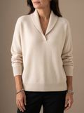 Virginie | Pull à col V drapé