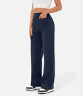 Caroline | Pantalon taille haute jambe droite