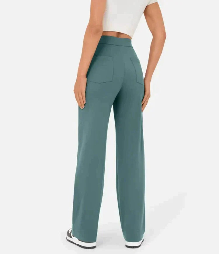 Caroline | Pantalon taille haute jambe droite