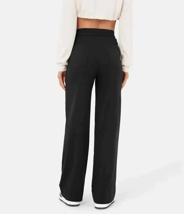 Caroline | Pantalon taille haute jambe droite