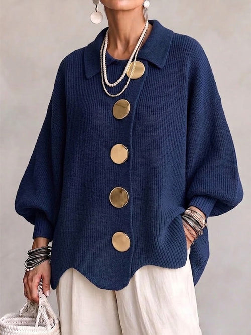 Monique | Cardigan épais à gros boutons