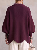 Monique | Cardigan épais à gros boutons