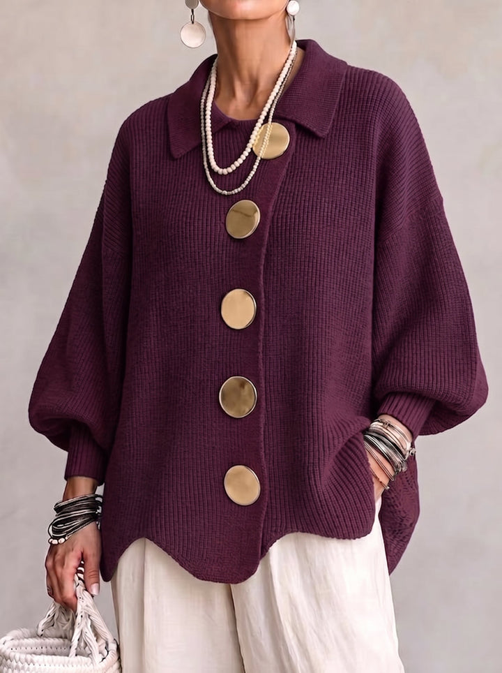 Monique | Cardigan épais à gros boutons